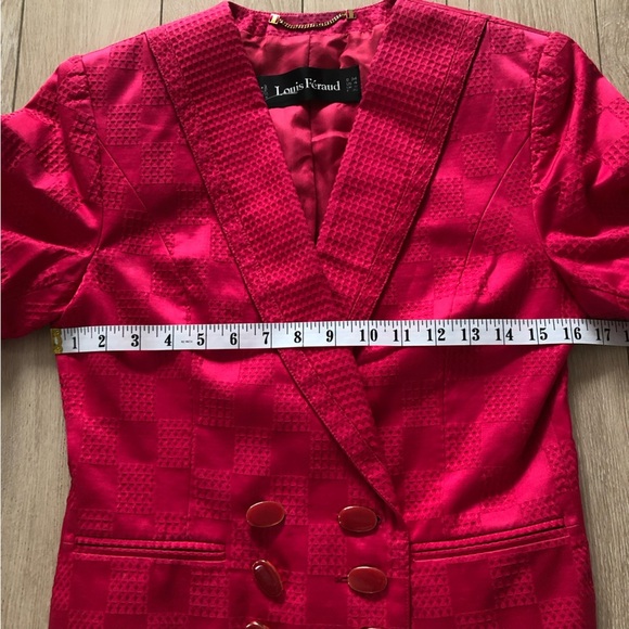 Vintage Louis Feraud Made in West Germany Short Sleeve Blazer in Hot Pink Size 4 - Picture 5 of 11
